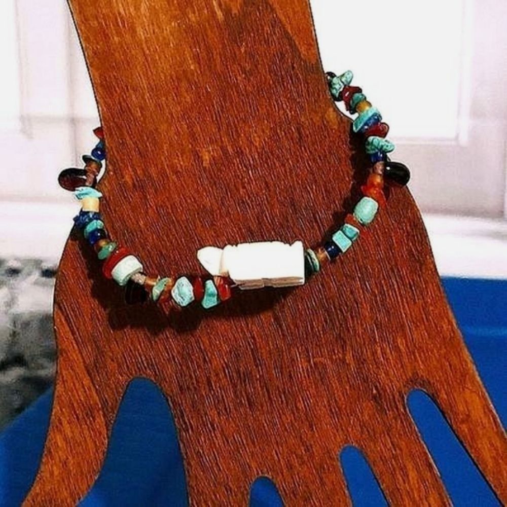 STONE WRAP BRACELET WITH JUNGLE JASPER